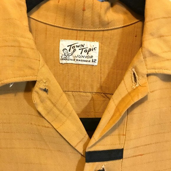 vtg appliqué stripe button down - Picture 6 of 16